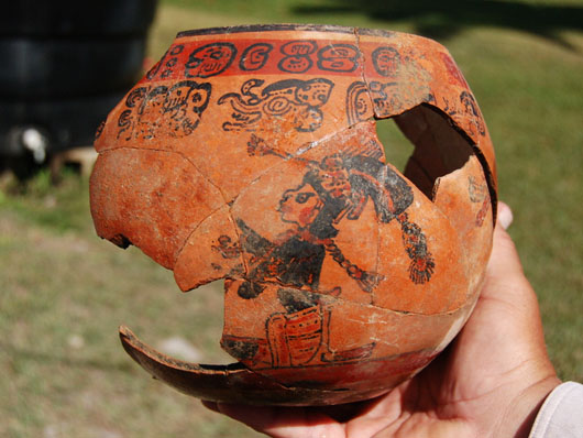 Polychrome vessel discovered during the 2007 field season
