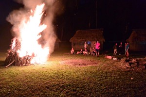 March 17 Caracol bonfire